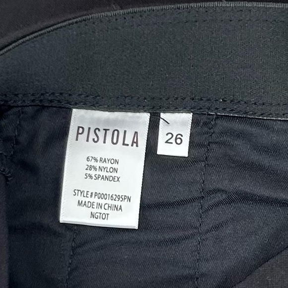 PISTOLA Dana Night Out Black High Rise Flare Leg Super Stretch NEW Pants 26 - Picture 5 of 8